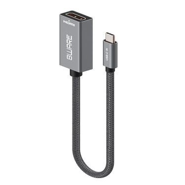 8ware 10cm USB-C to HDMI M-F Adapter Converter Cable for Laptop iPad MacBook Pro